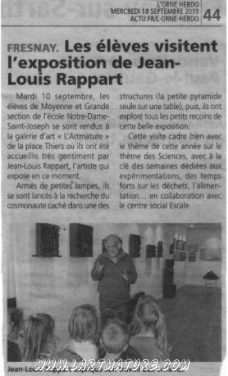 Fresnay. Les élèves visitent l'exposition de Jean-Louis Rappard de Orne Hebdo