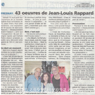 Fresnay : 43 œuvres de Jean-Louis Rappard de Orne Hebdo