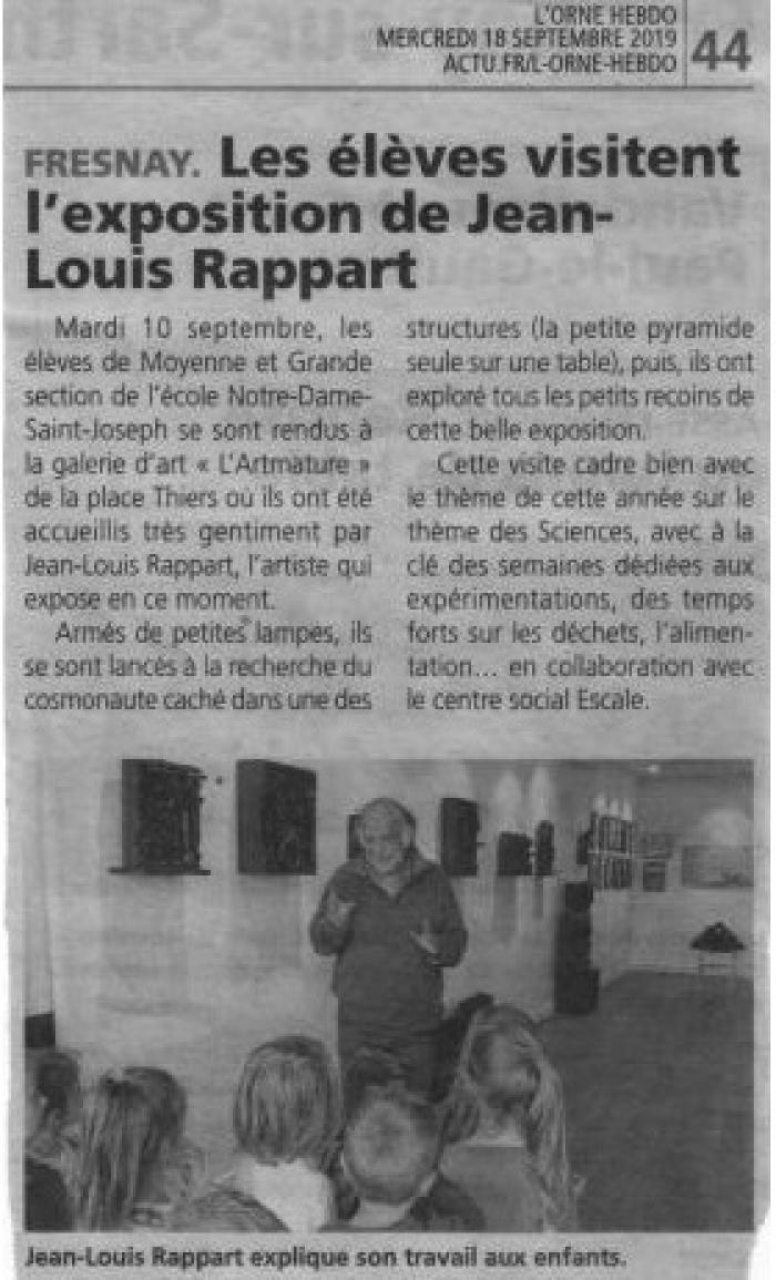 Fresnay. Les élèves visitent l'exposition de Jean-Louis Rappard de Orne Hebdo