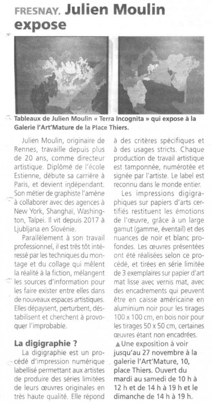 Julien Moulin expose de Orne Hebdo