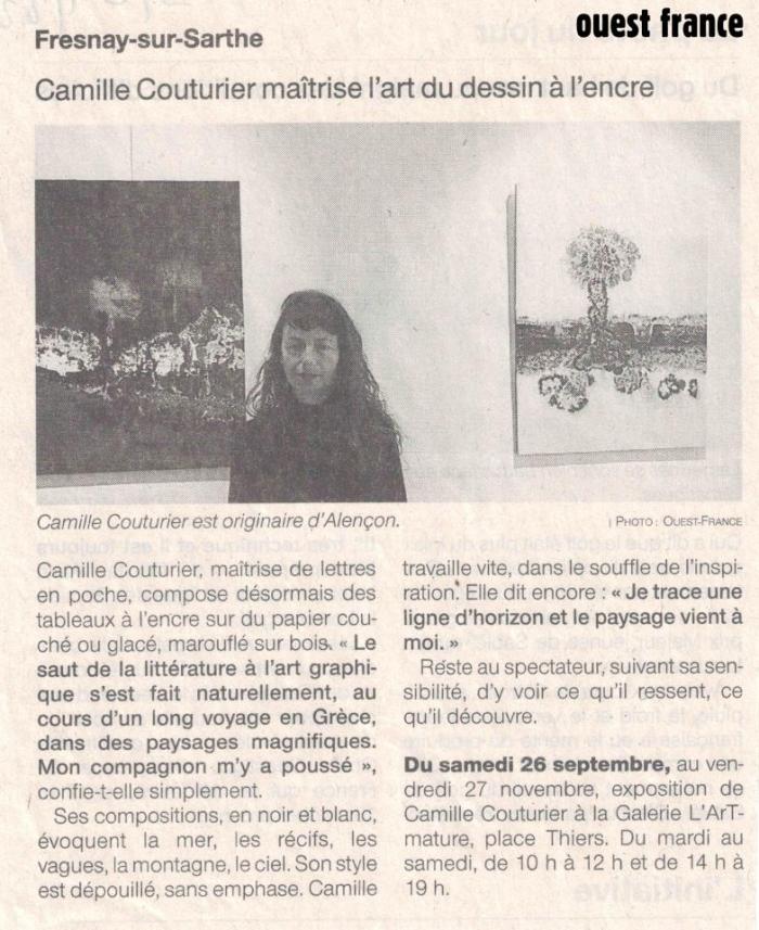 Camille Couturier maîtrise l'art du dessin à l'encre de Ouest France